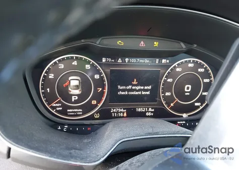 2017 Audi Tt 2.0T z USA, uszkodzony, nr VIN TRUC5AFV1H1001774